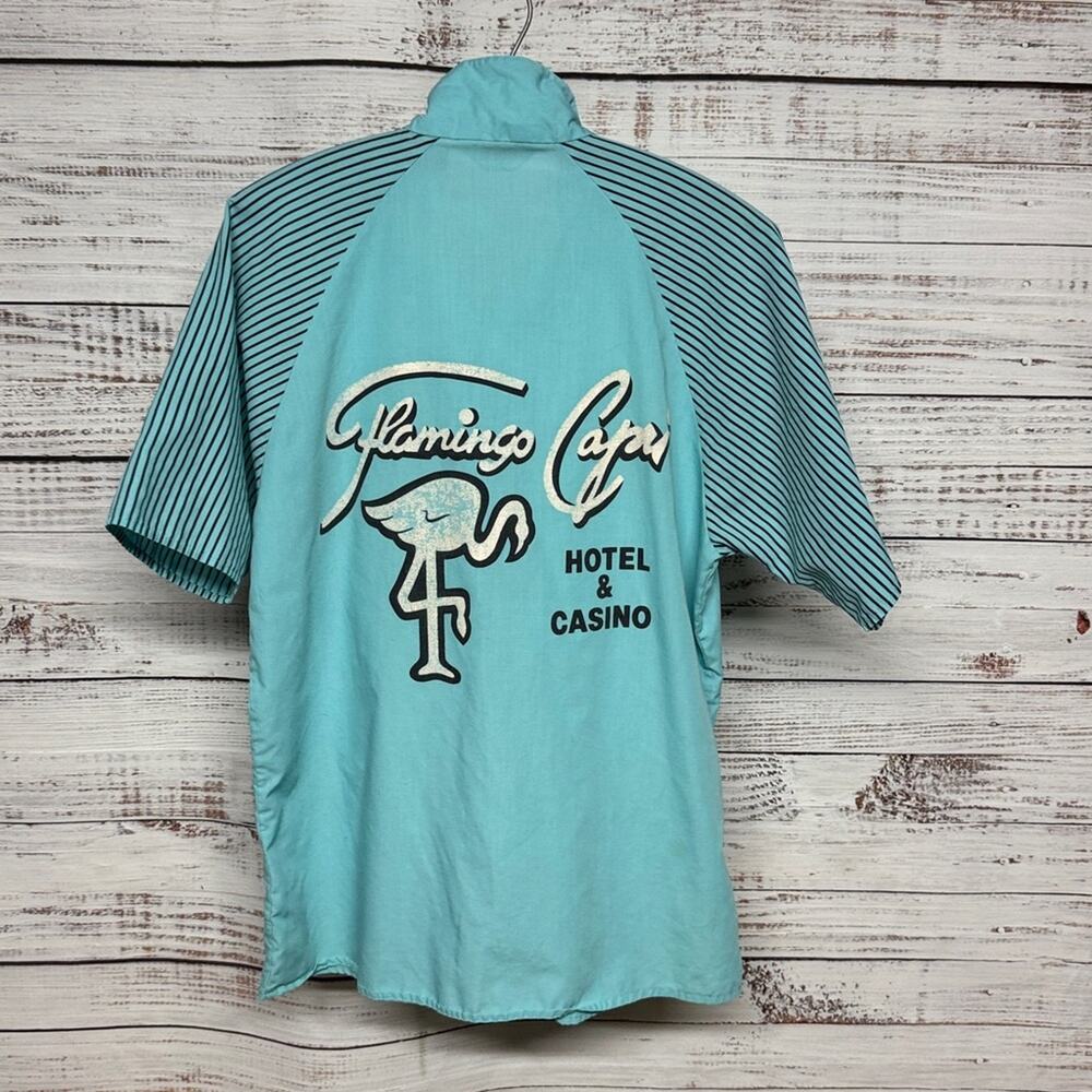 Sergio Valente Vtg Flamingo Capri Casino Button Down Shirt Men's M